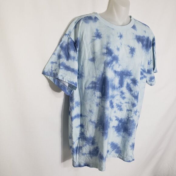 Original Use Womens T Shirt Size Large Blue Tie Dye Tee Short Sleeve Crew Neck - Picture 5 of 8